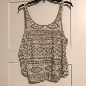 Billabong Gray Tribal Print Tank